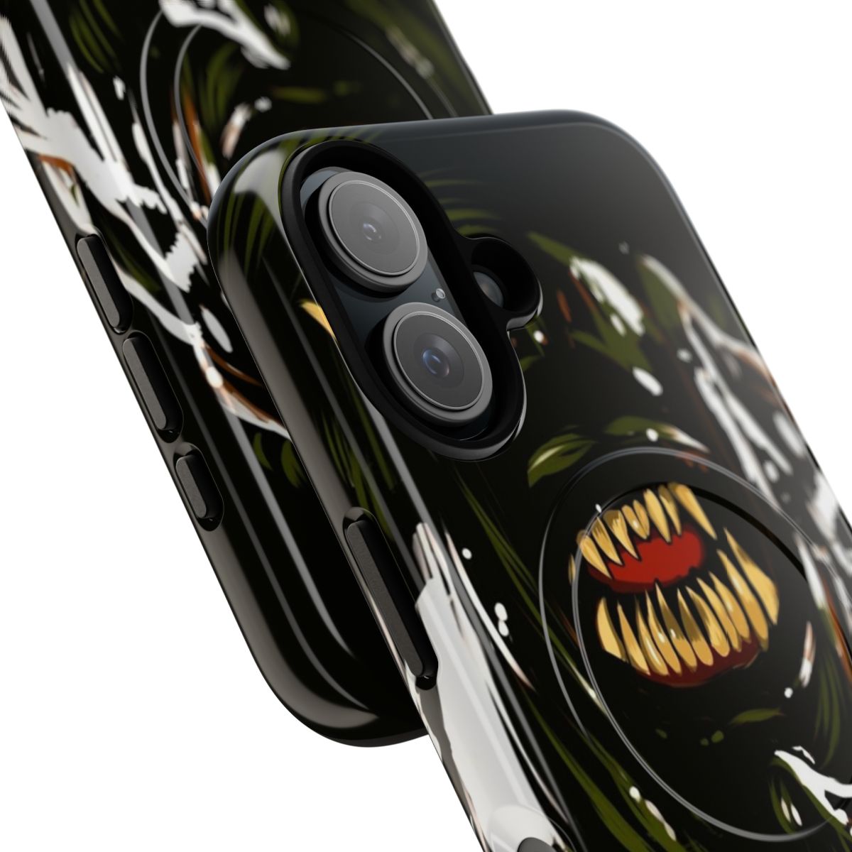 Creepy phone case with magnetic closure and tough design - Detail