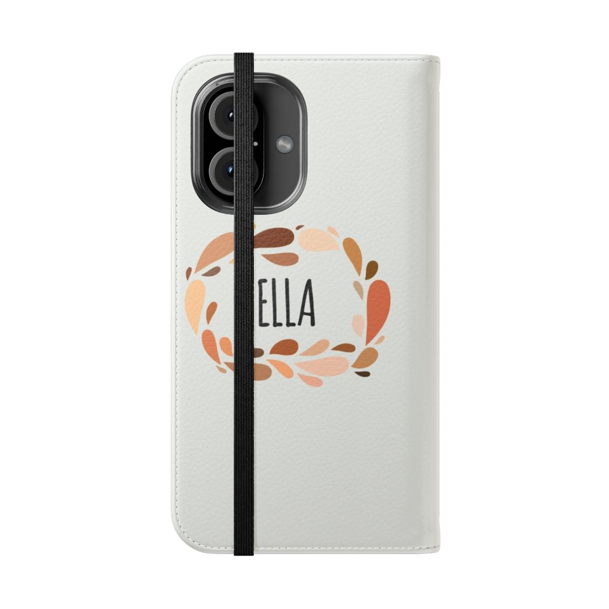 Personalized phone case with the name "Ella" in a stylish design. - Folded Front