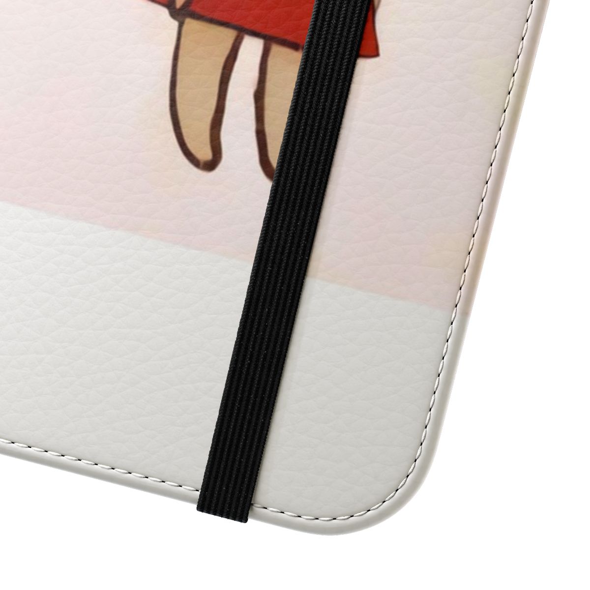 Flip phone case featuring a cute baby girl in a red dress, inspired by the art of Japanese artist Yoshitomo Nara. - Close Up