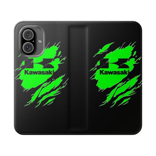 Moto motocross inspired flip phone case with protective design