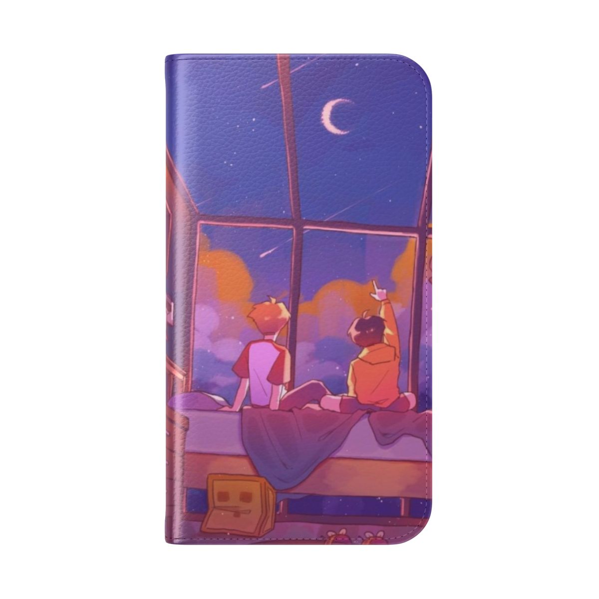 Artistic phone case design featuring Tommy and Tubbo from the DreamSMP - Folded Back