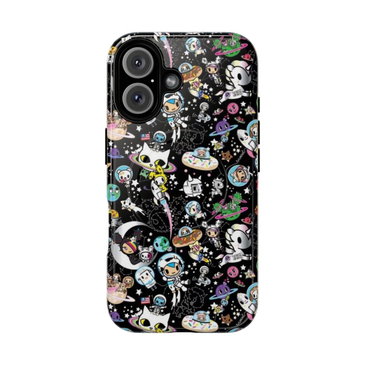 Tokidoki-inspired magnetic tough phone case with space-themed design