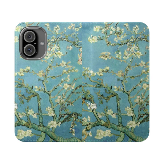 Vintage-inspired phone case featuring the iconic "Almond Blossoms" painting by the renowned artist Vincent Van Gogh.