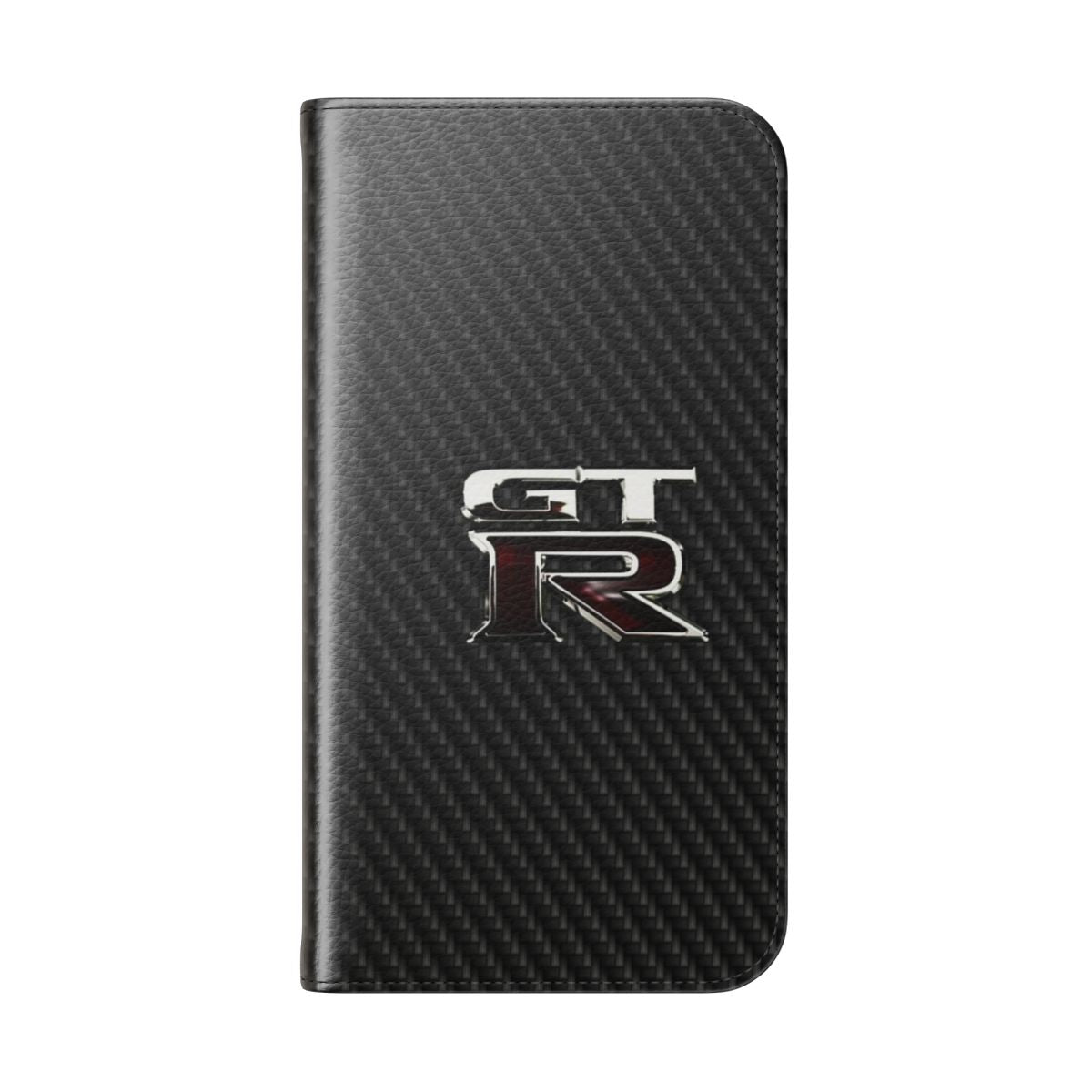 Carbon Fiber Phone Case with Sports Car Design - Folded Back