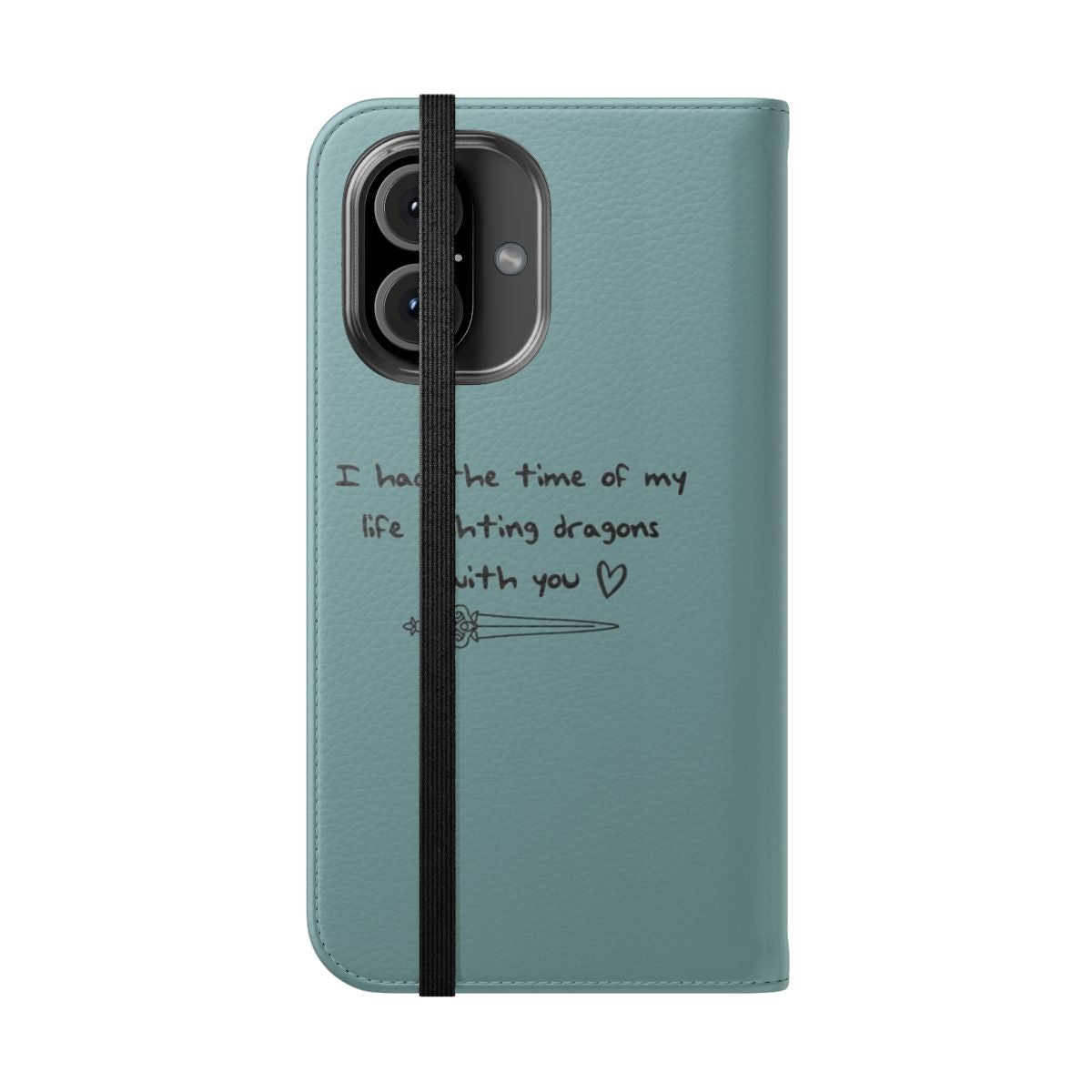 Flip cover phone case featuring Taylor Swift's "Long Live" lyrics in her handwriting - Folded Front