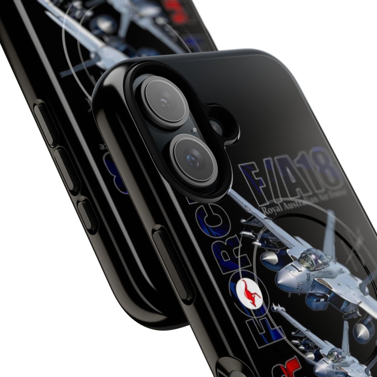 Phone case with detailed F-18 Hornet fighter jet artwork - Detail