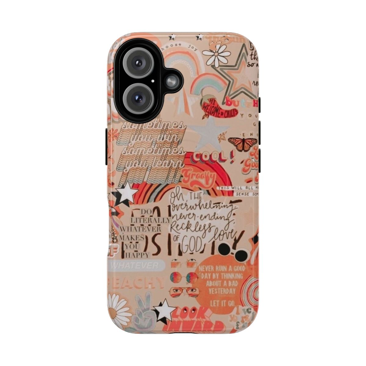 Vintage collage-inspired magnetic tough phone cases