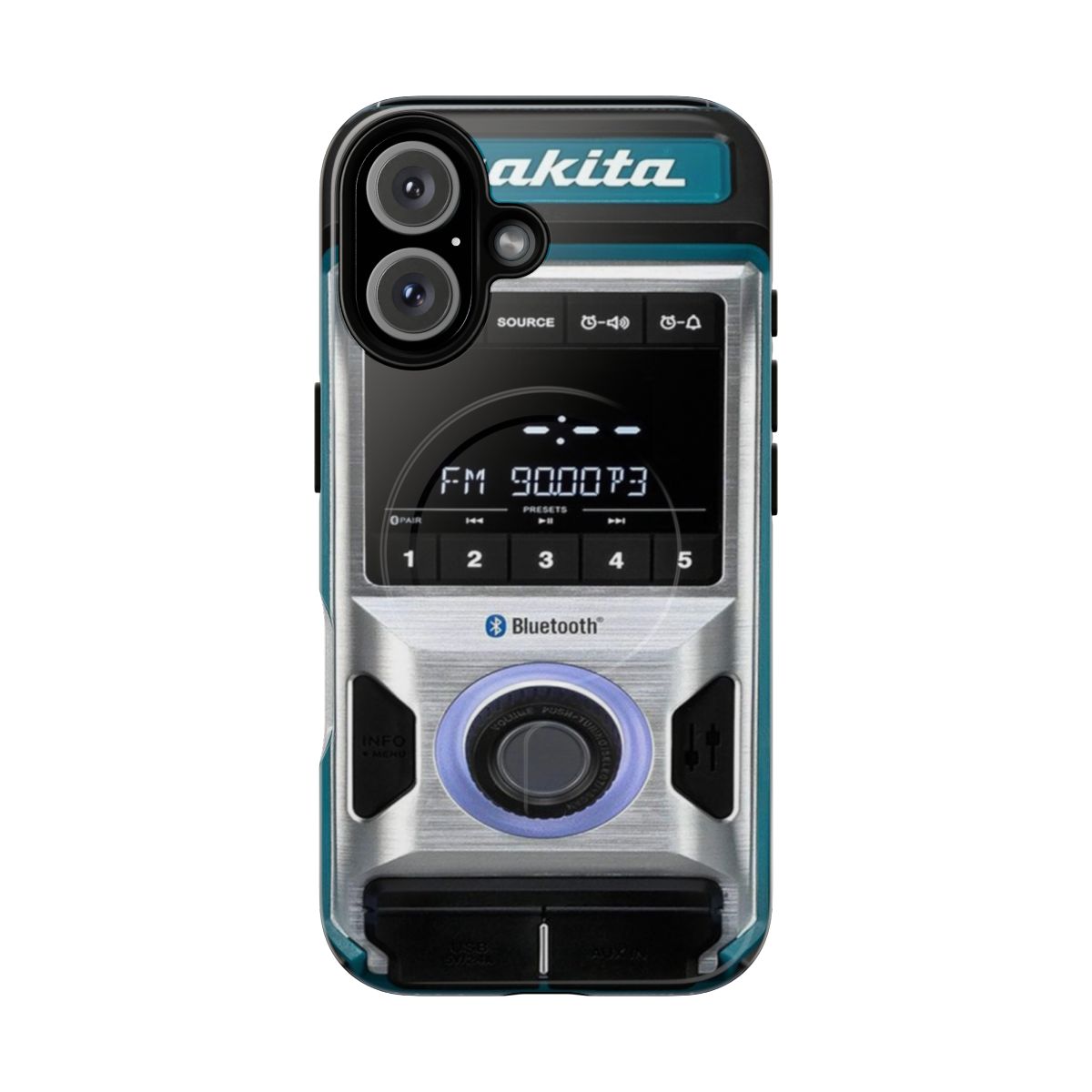 Colorful and cute magnetic cases for Makita job site radios with Bluetooth connectivity