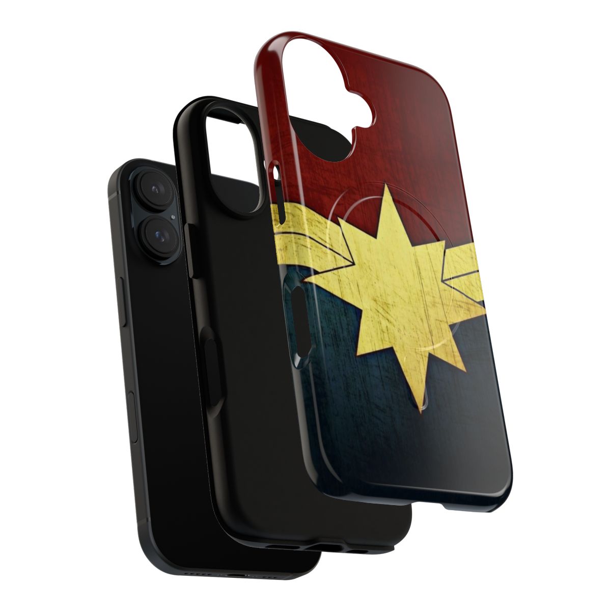 Magnetic tough phone case featuring Captain Marvel/Ms. Marvel character design - Layers