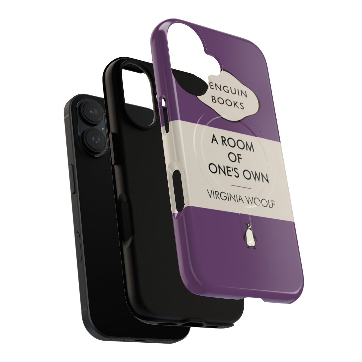 Magnetic tough phone case featuring a Virginia Woolf Penguin Classics book cover design - Layers