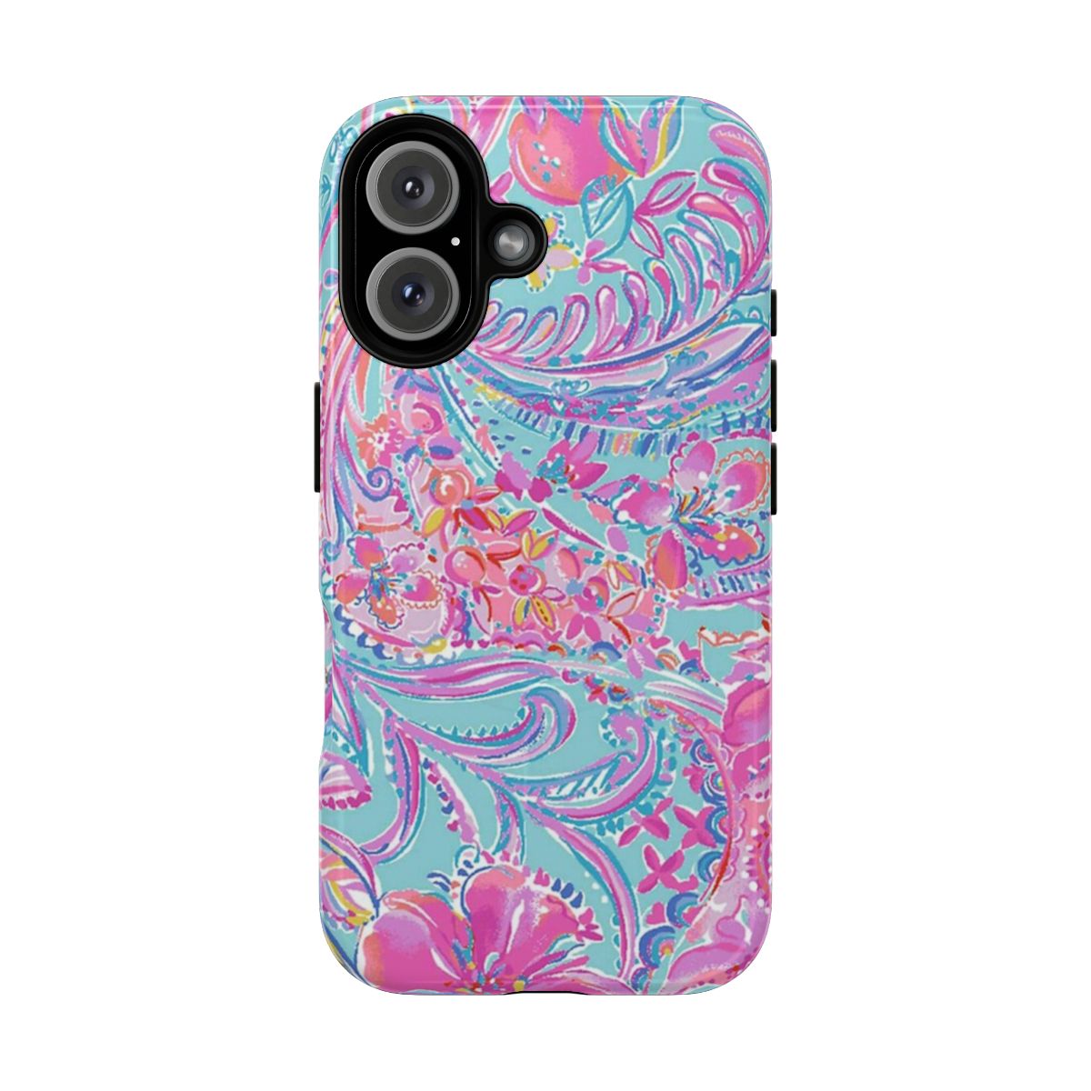 Lilly Pulitzer-inspired geometric phone case in pastel colors