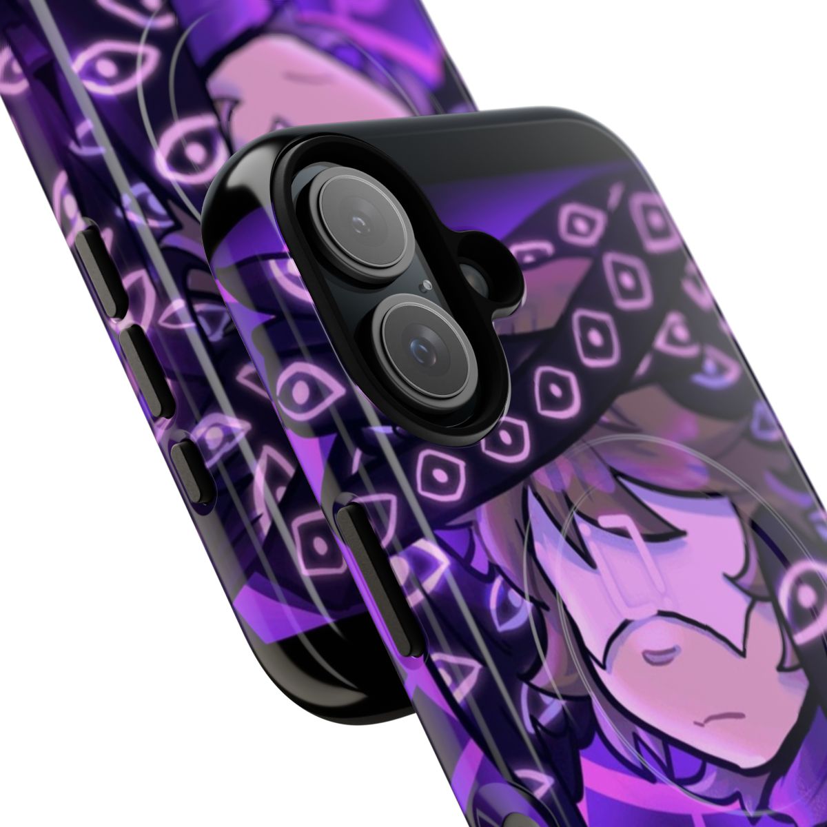 Magnetic tough phone case with Minecraft Youtuber and Evolution SMP designs - Detail