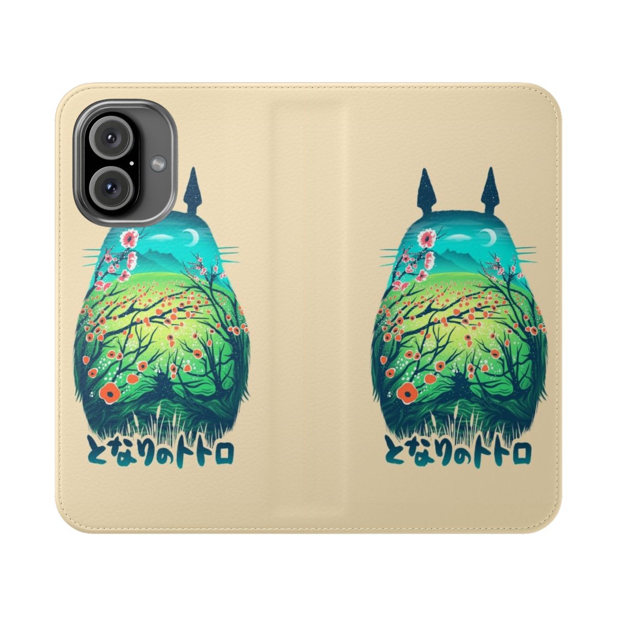 Flip cover phone case with an anime, manga, and fantasy inspired design