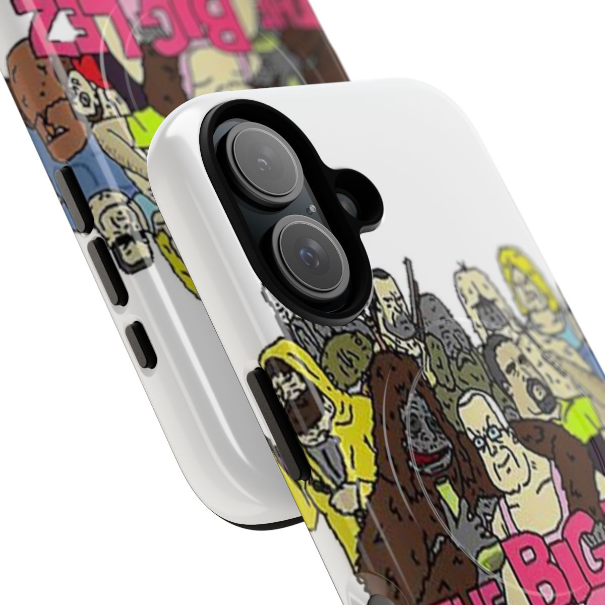 Tough phone case with characters from the popular animated series The Big Lez Show - Detail