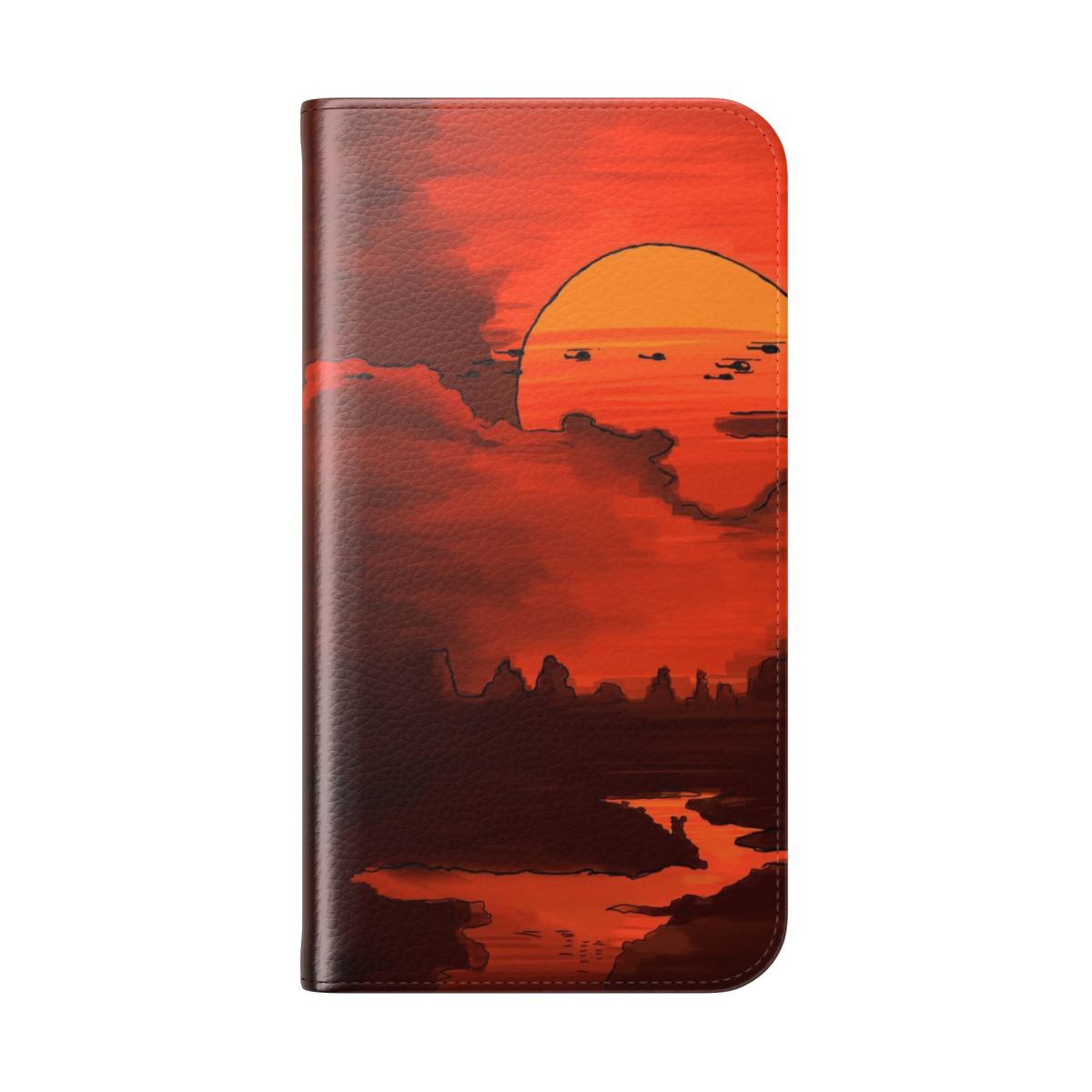 Apocalypse Now Inspired Illustration Flip Phone Case - Folded Back