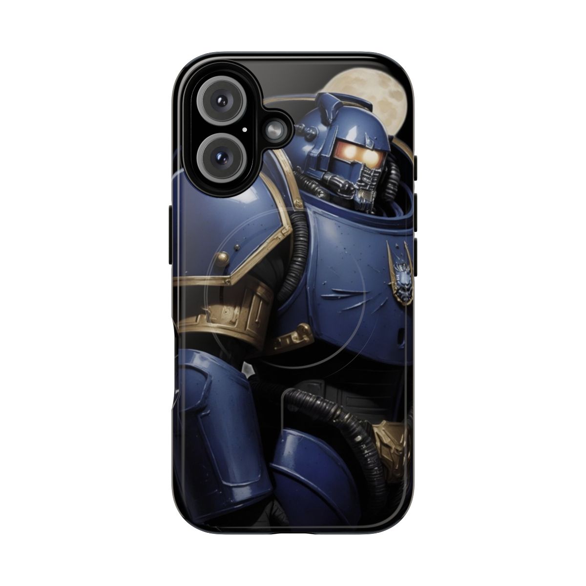 Futuristic space marine ultramarine-inspired magnetic tough phone case