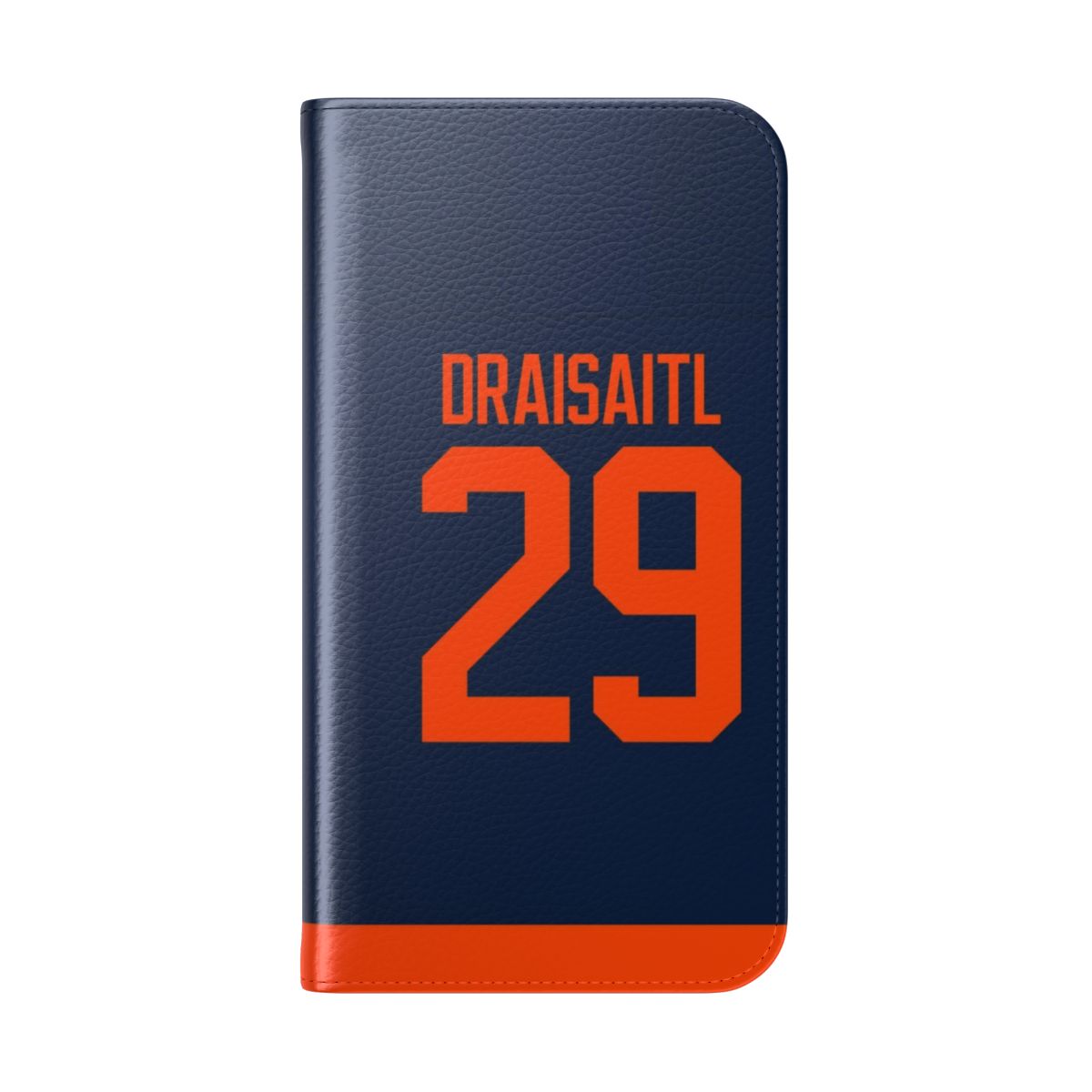 Edmonton Oilers-inspired phone case with Leon Draisaitl jersey design - Folded Back