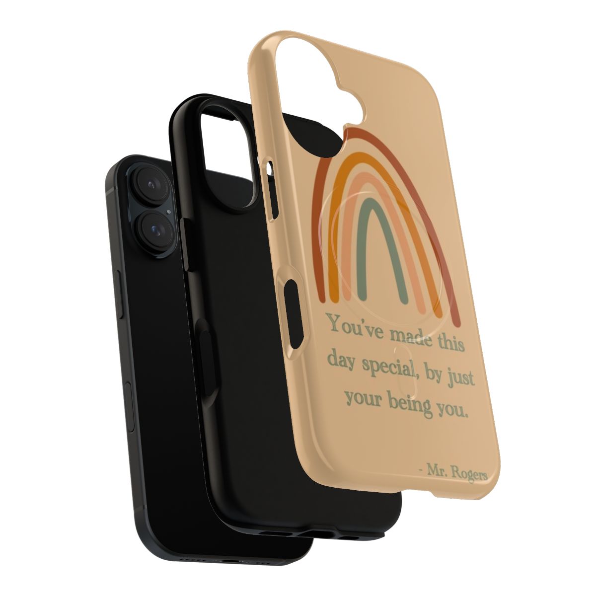 Mr. Rogers inspired magnetic tough phone case with rainbow and nature designs - Layers