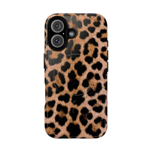 Cheetah and leopard print magnetic tough phone case