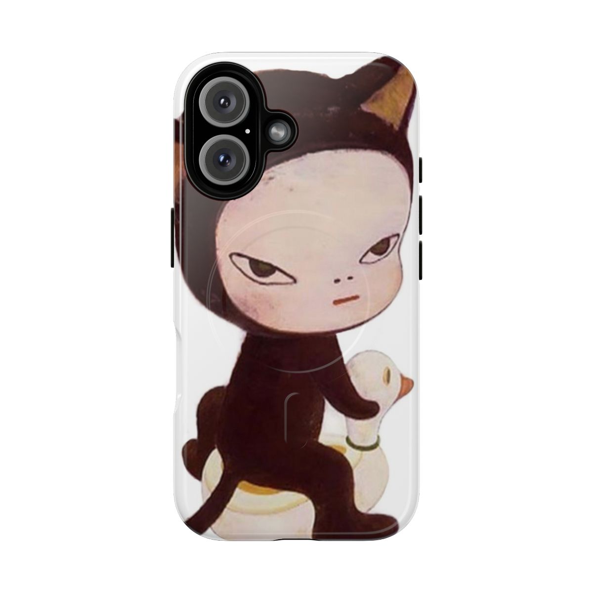 Magnetic tough phone case featuring artwork inspired by Japanese artist Yoshitomo Nara