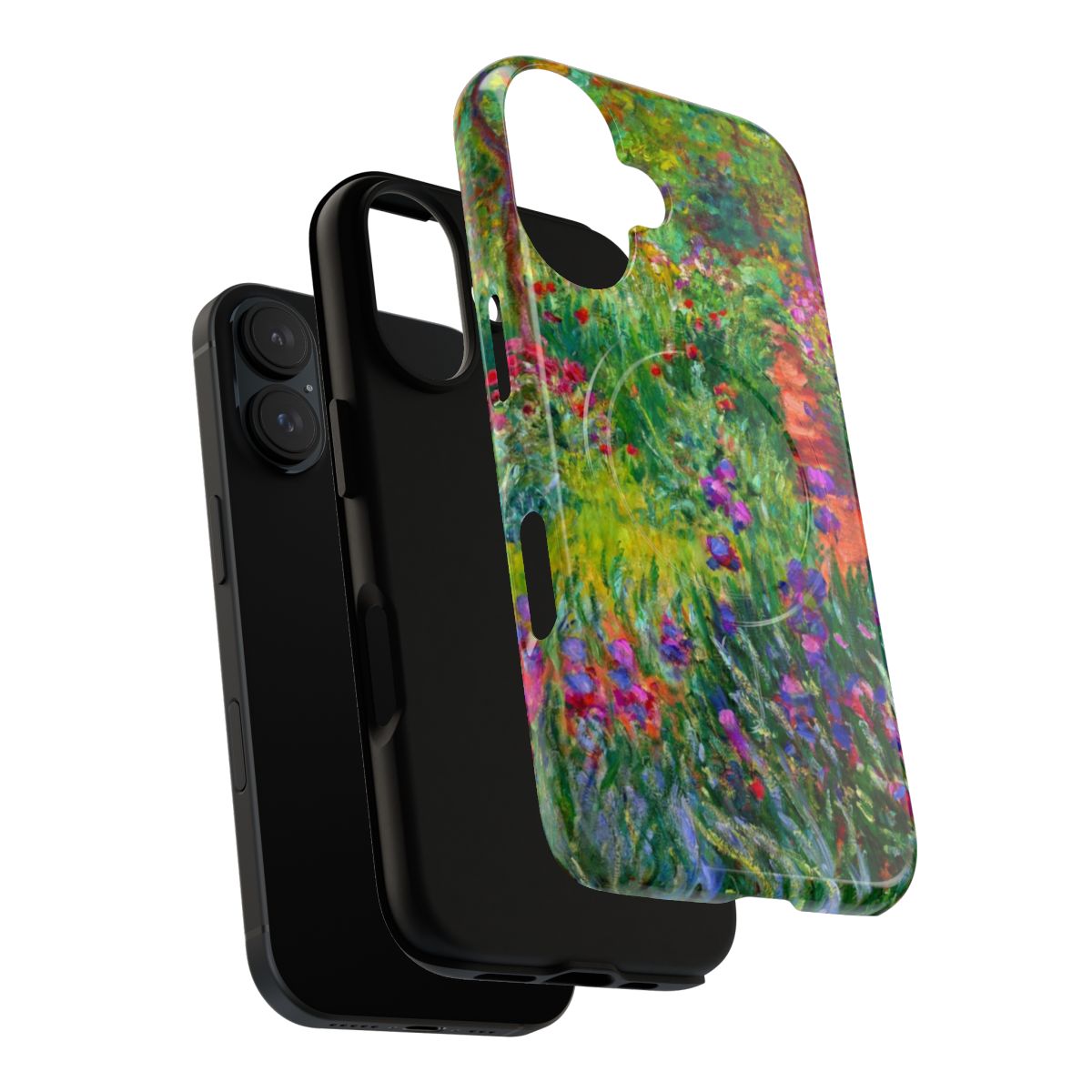 Artistic phone case featuring Claude Monet's painting of water lilies in a French pond - Layers