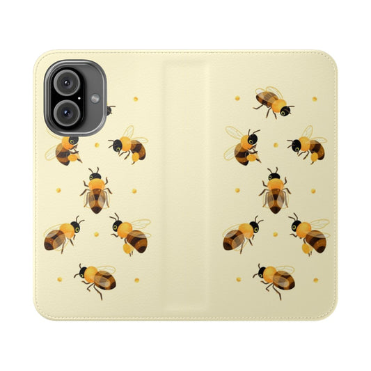 Honey bee design on a flip phone case