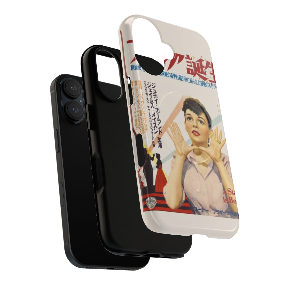 Magnetic phone case with vintage Judy Garland movie design - Layers