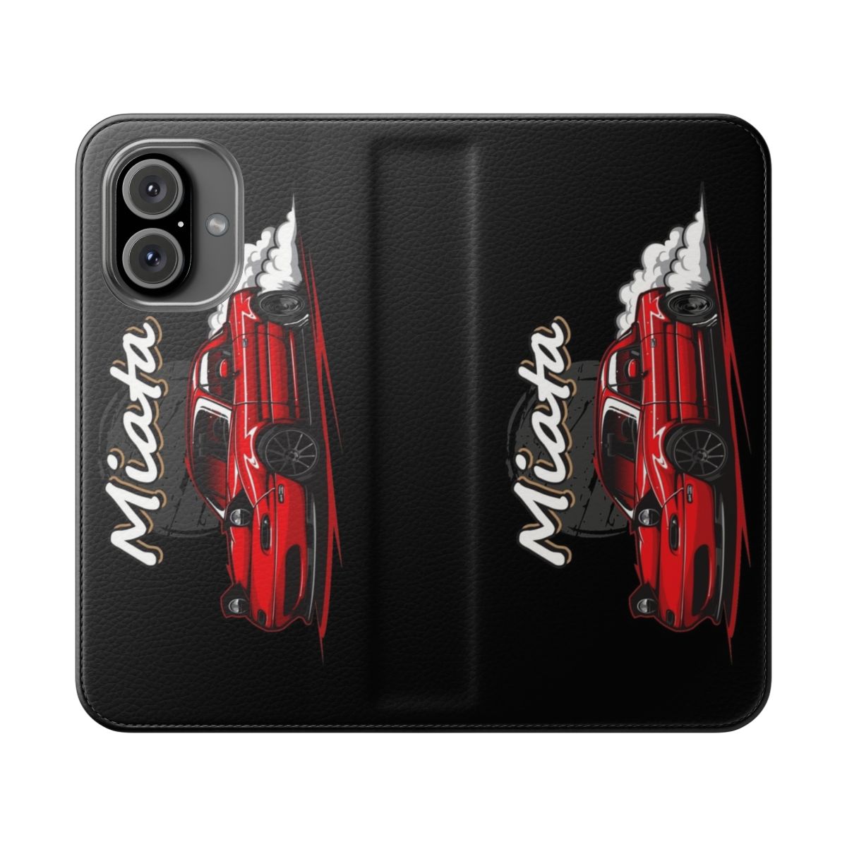 Mazda MX5 Miata-inspired flip phone case with a sleek design