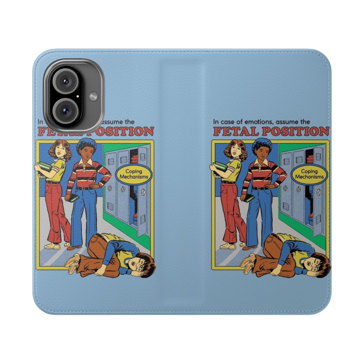 Retro fetal position flip cover phone case