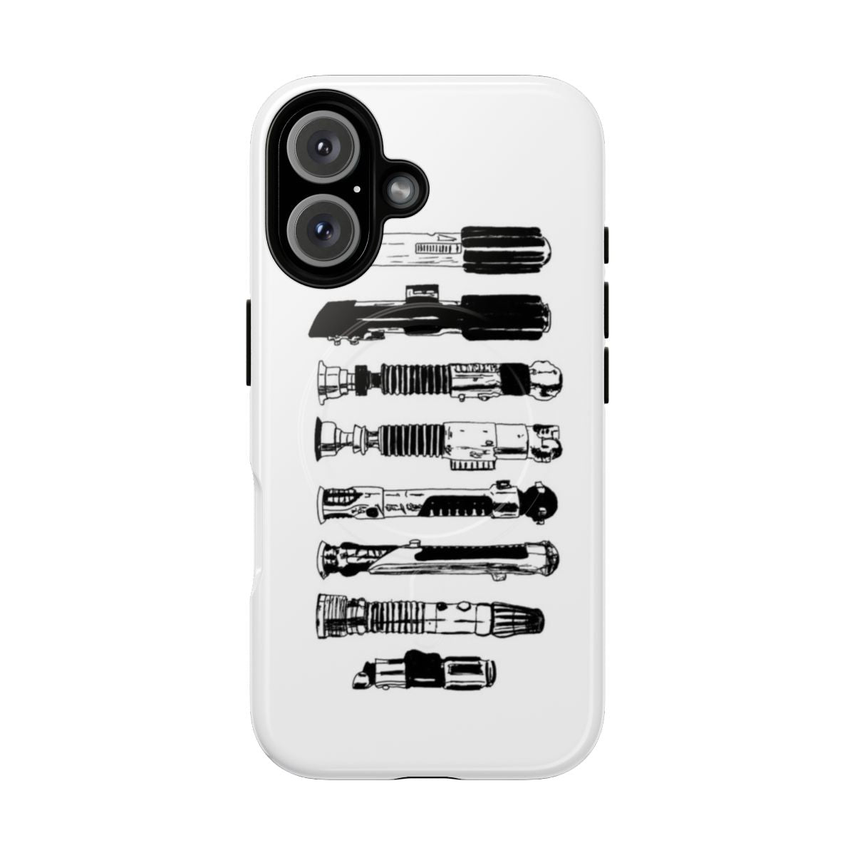 Magnetic star wars-themed phone case with lightsaber design