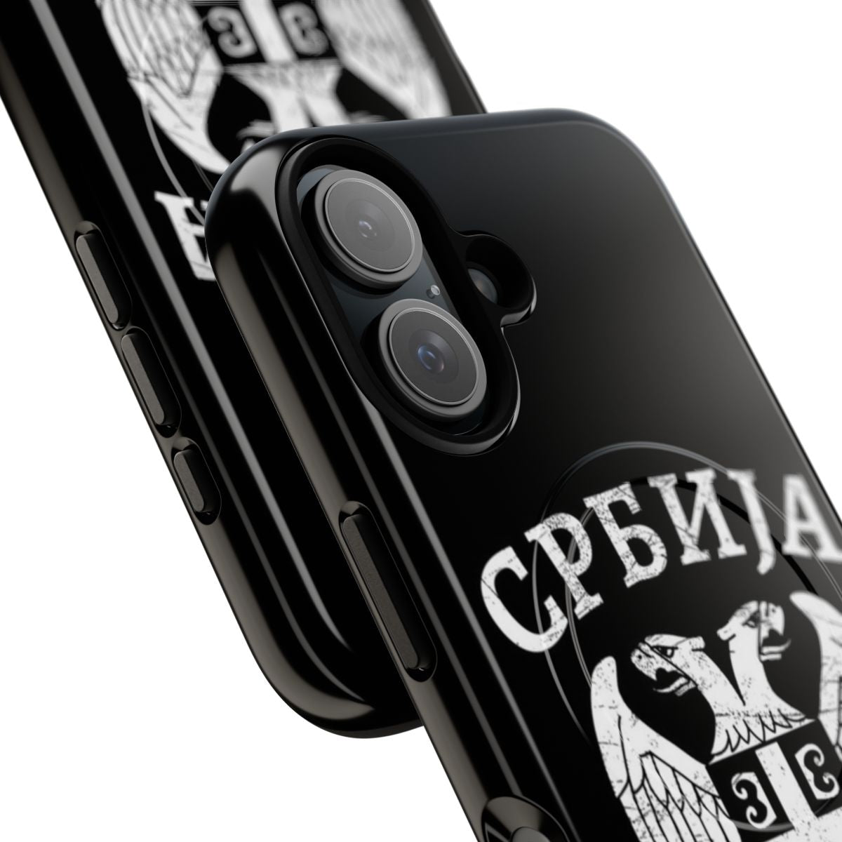 Stylish phone case featuring the iconic Serbian eagle coat of arms symbol. - Detail