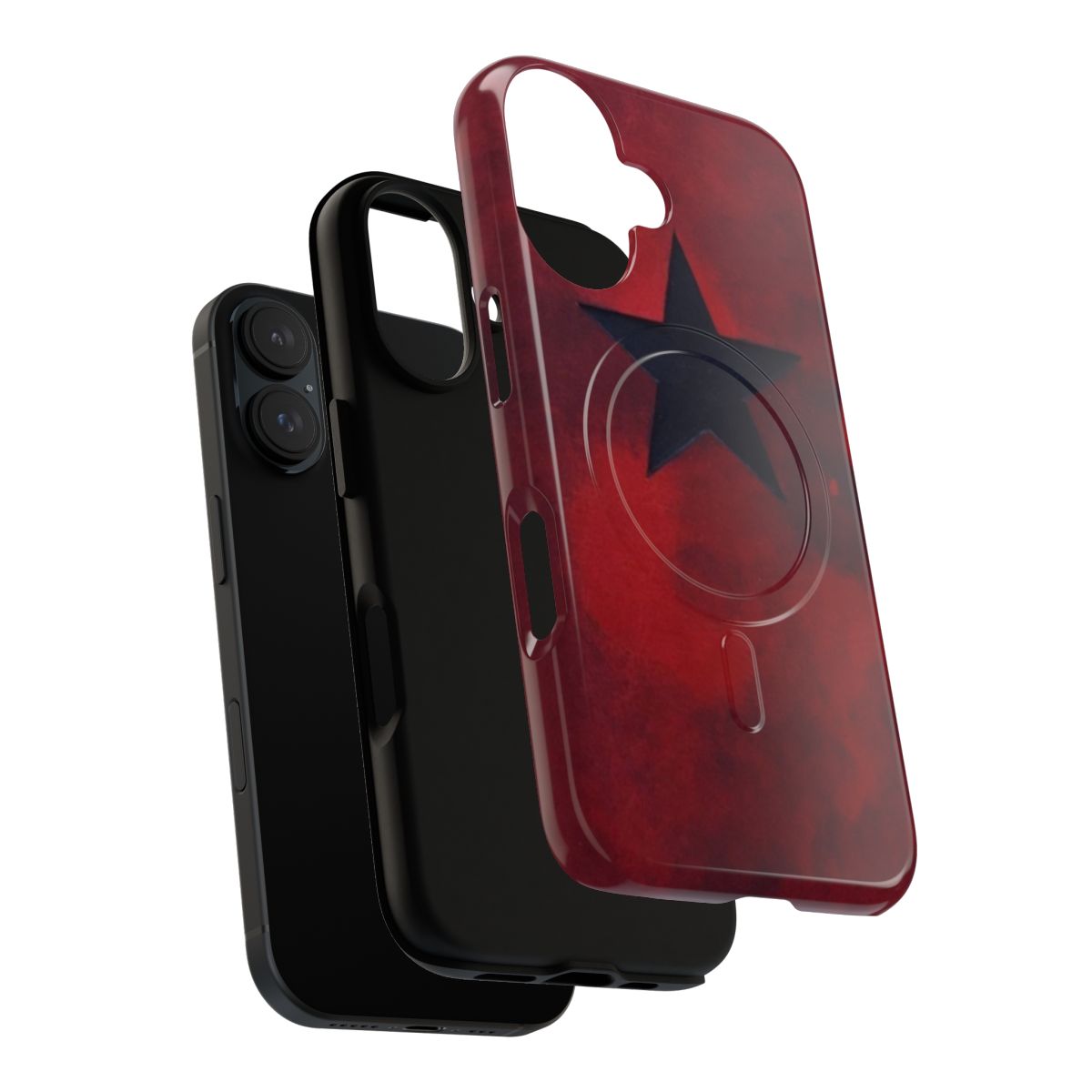 A durable magnetic phone case featuring the Winter Soldier codebook design. - Layers