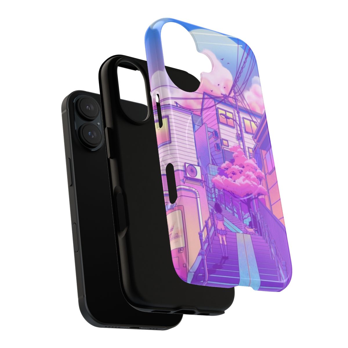 Retro-inspired phone cases with a Tokyo city aesthetic, featuring anime, manga, and 80s/90s vibes. - Layers