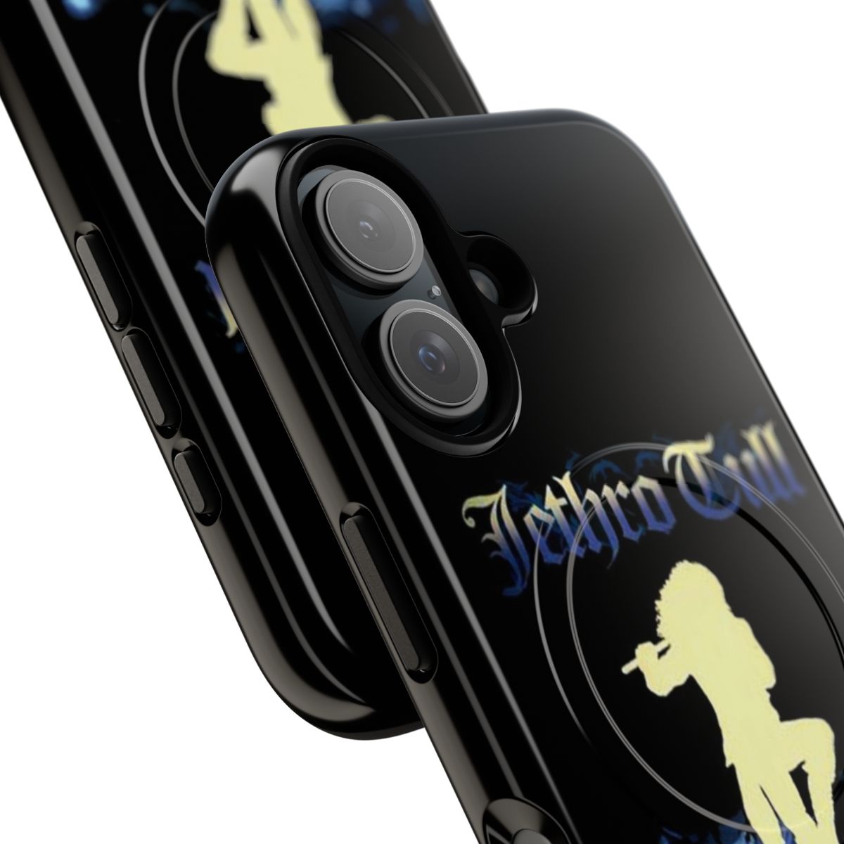 Jethro Tull inspired magnetic tough phone case with the band's iconic logo and imagery - Detail