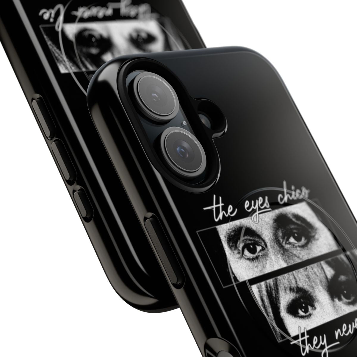 Magnetic tough phone case with Scarface-inspired design featuring Tony Montana and Elvira - Detail