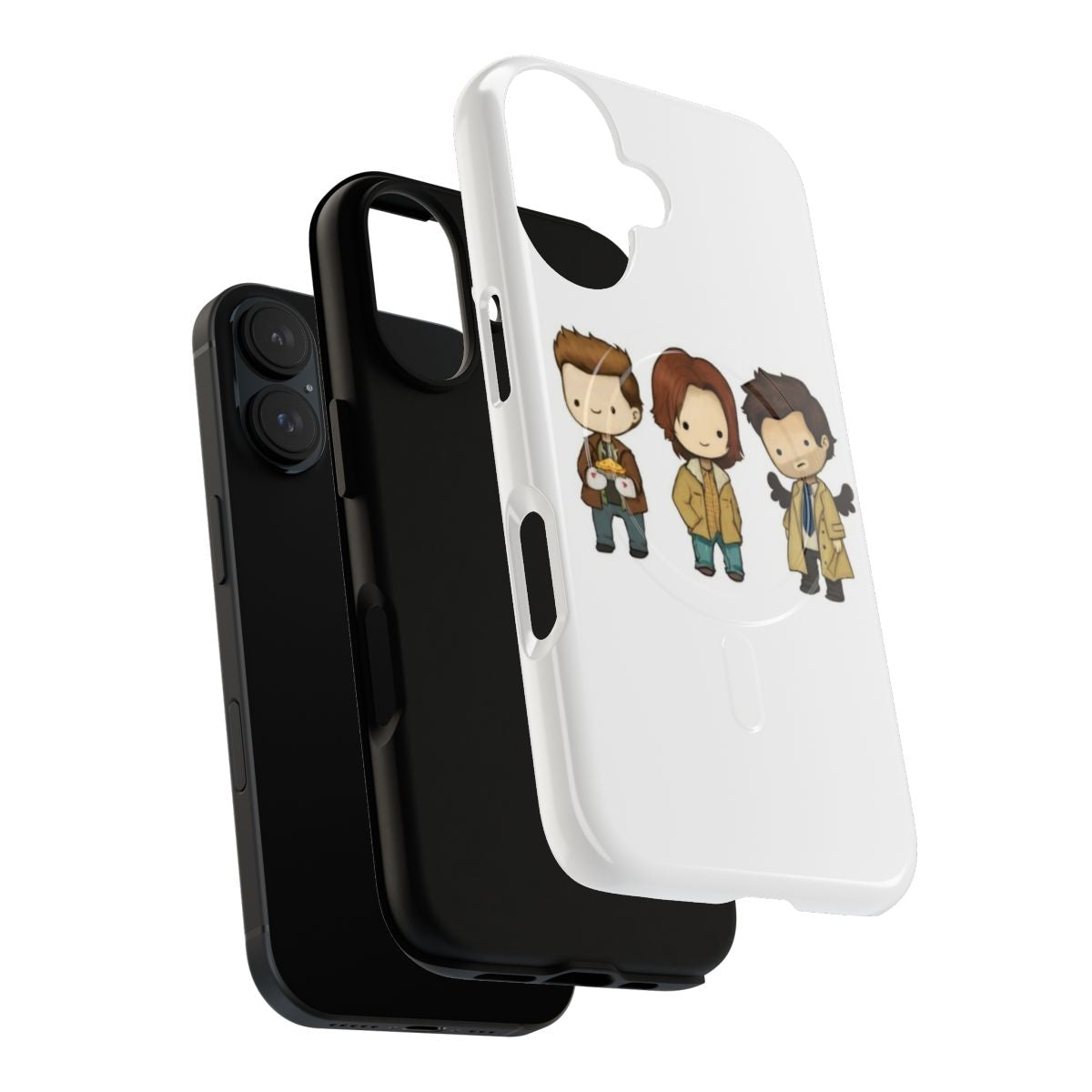 Supernatural-themed magnetic tough phone case with Dean and Sam Winchester designs - Layers