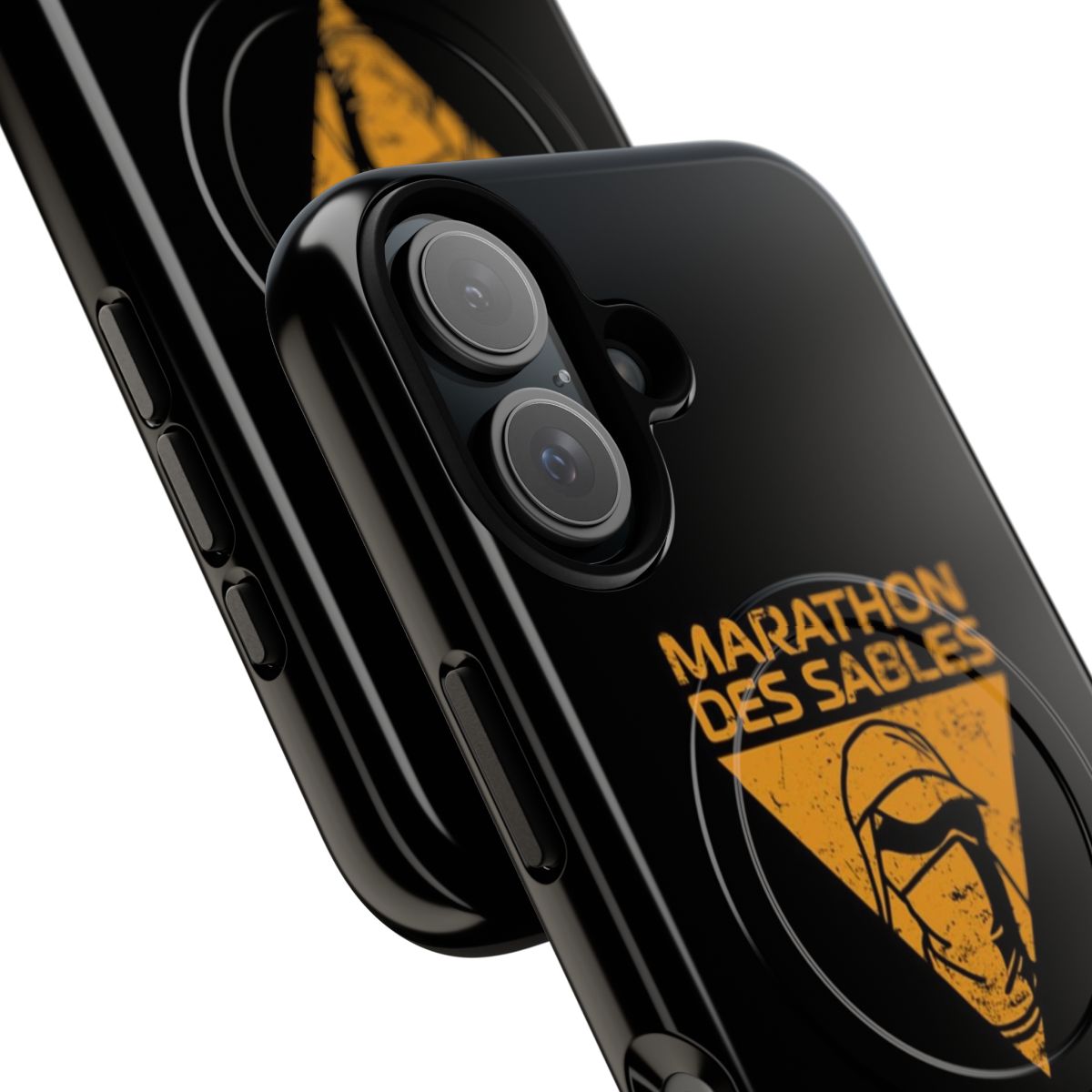 Magnetic tough phone case featuring marathon des sables design - Detail