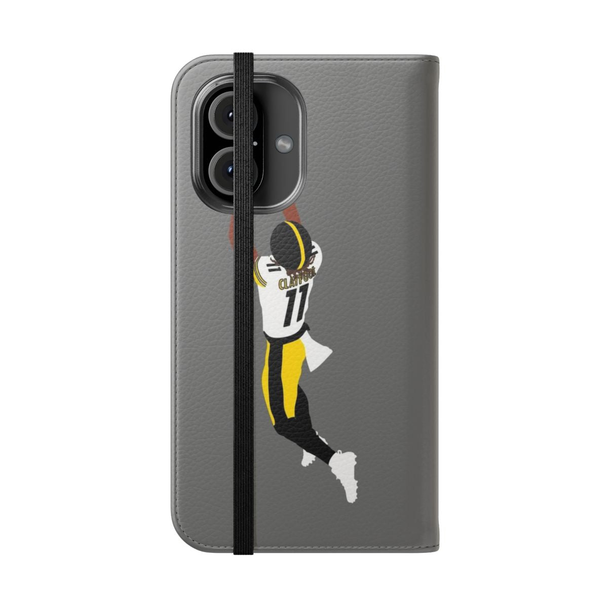 Chase Claypool Inspired Flip Cover Phone Case - Folded Front