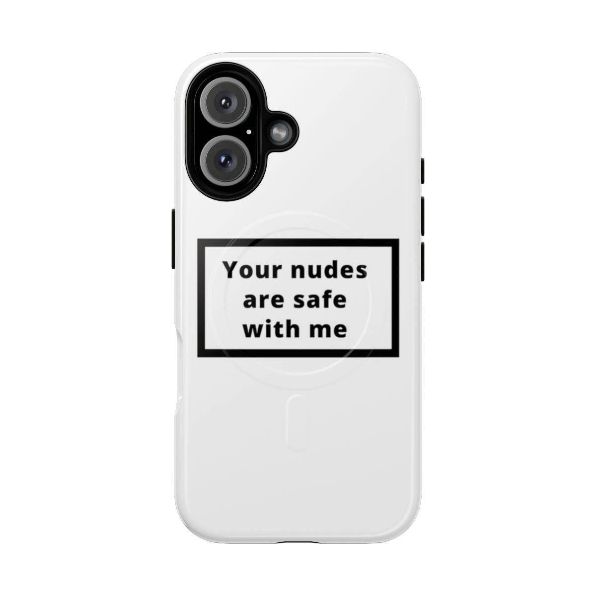 Magnetic Tough Phone Cases with Parody Security Warning Message