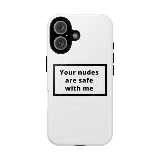 Magnetic Tough Phone Cases with Parody Security Warning Message