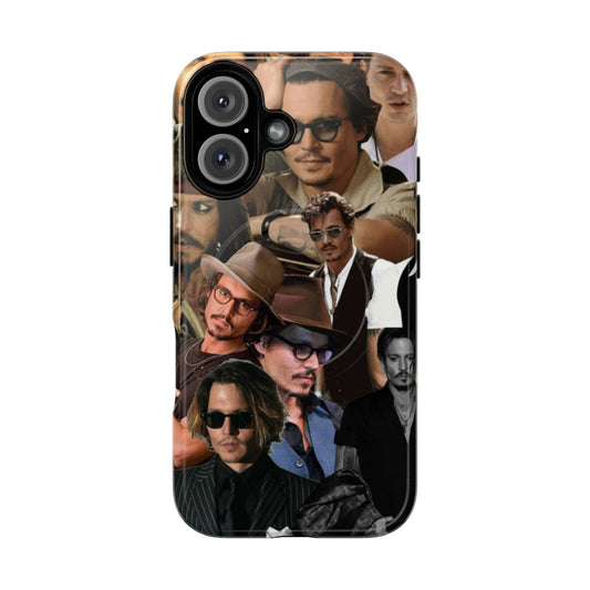 Magnetic tough phone case with an image of actor Johnny Depp