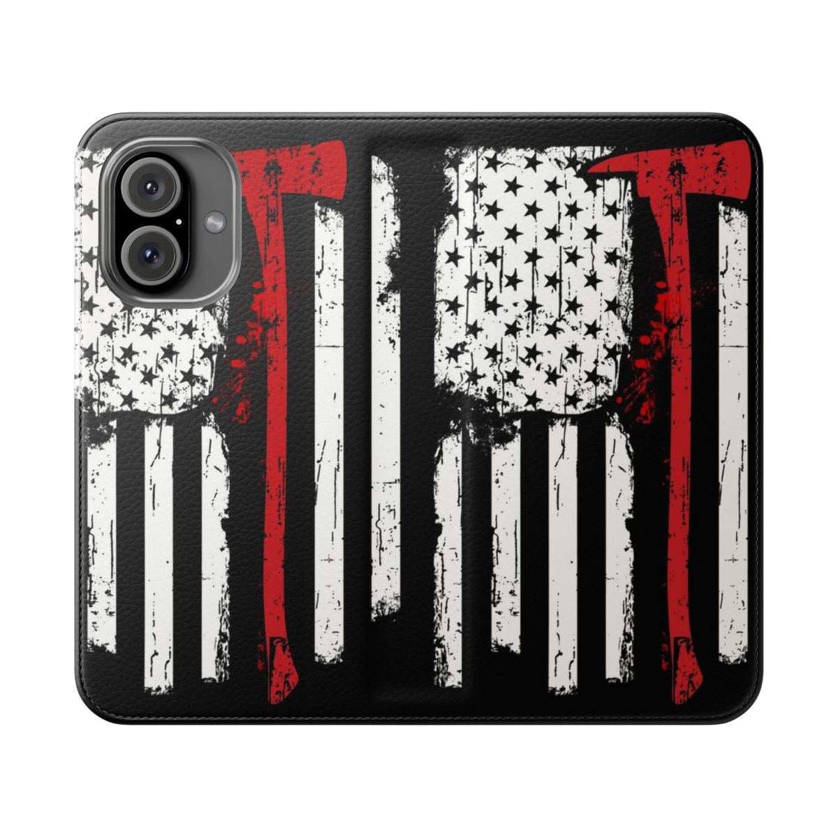 Distressed Thin Red Line Flag Phone Case for First Responders