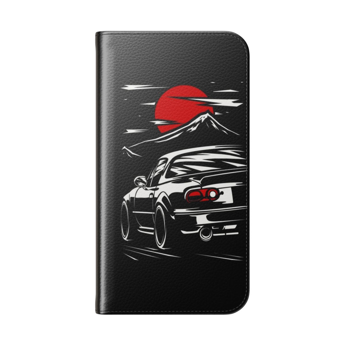 Sleek and stylish Mazda MX-5 Miata flip cover phone case for car enthusiasts - Folded Back