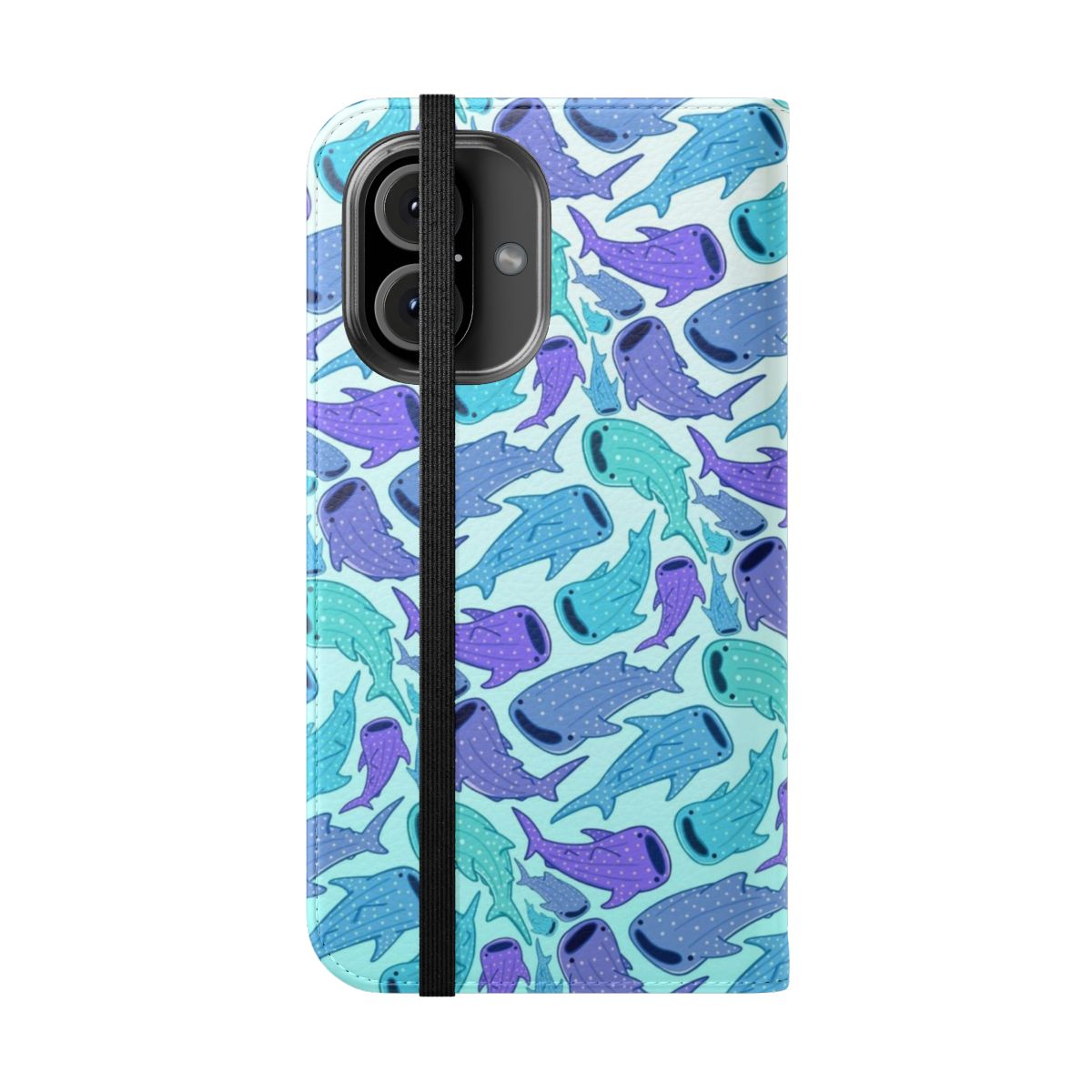 Colorful whale shark pattern printed on a phone case - Folded Front