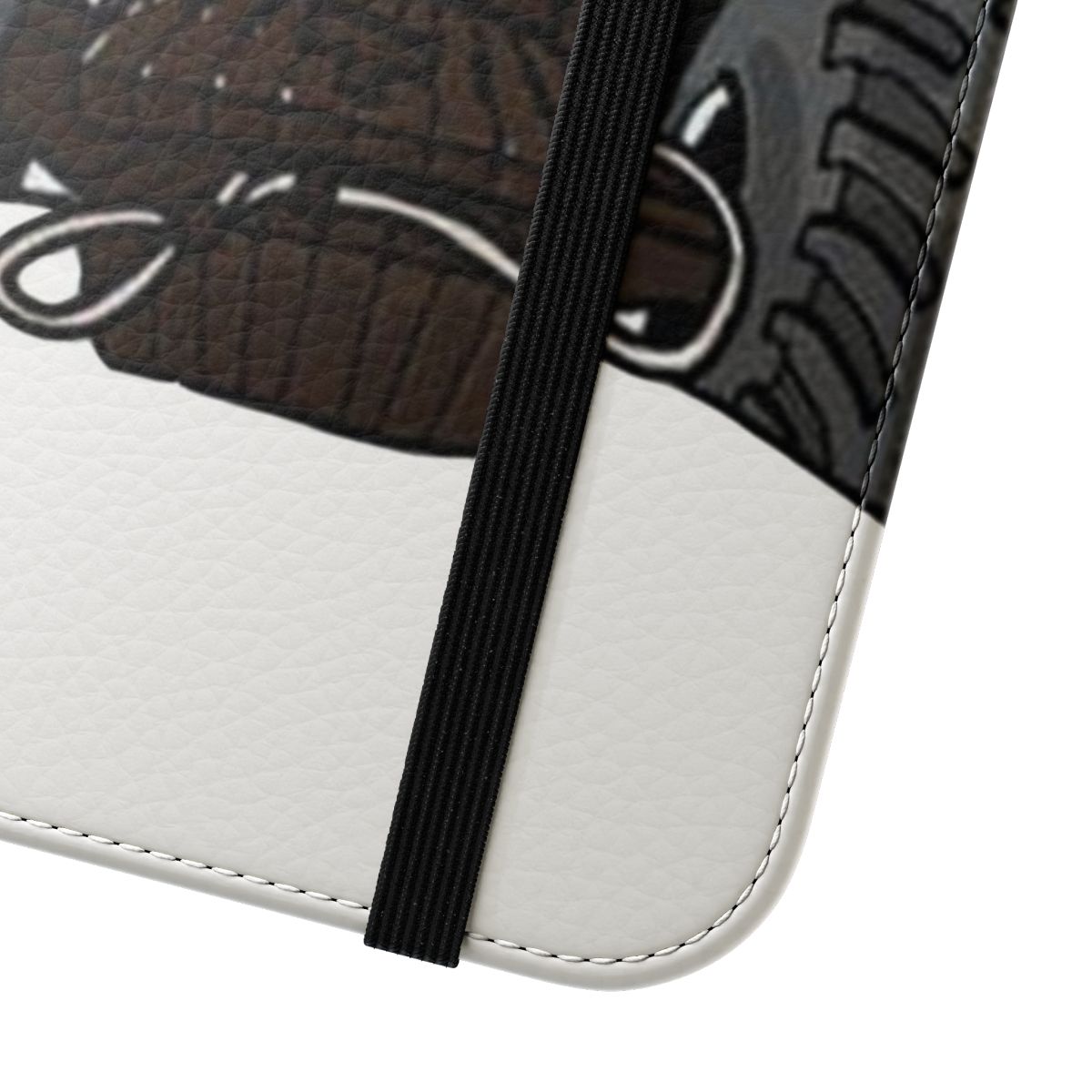 Fiatagri tractor-themed phone case with a sleek and durable flip cover design - Close Up