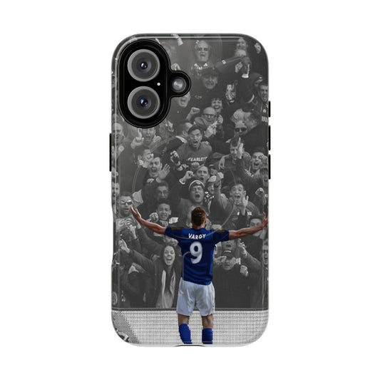 Stylish phone case featuring a graphic design inspired by Leicester City and England striker Jamie Vardy