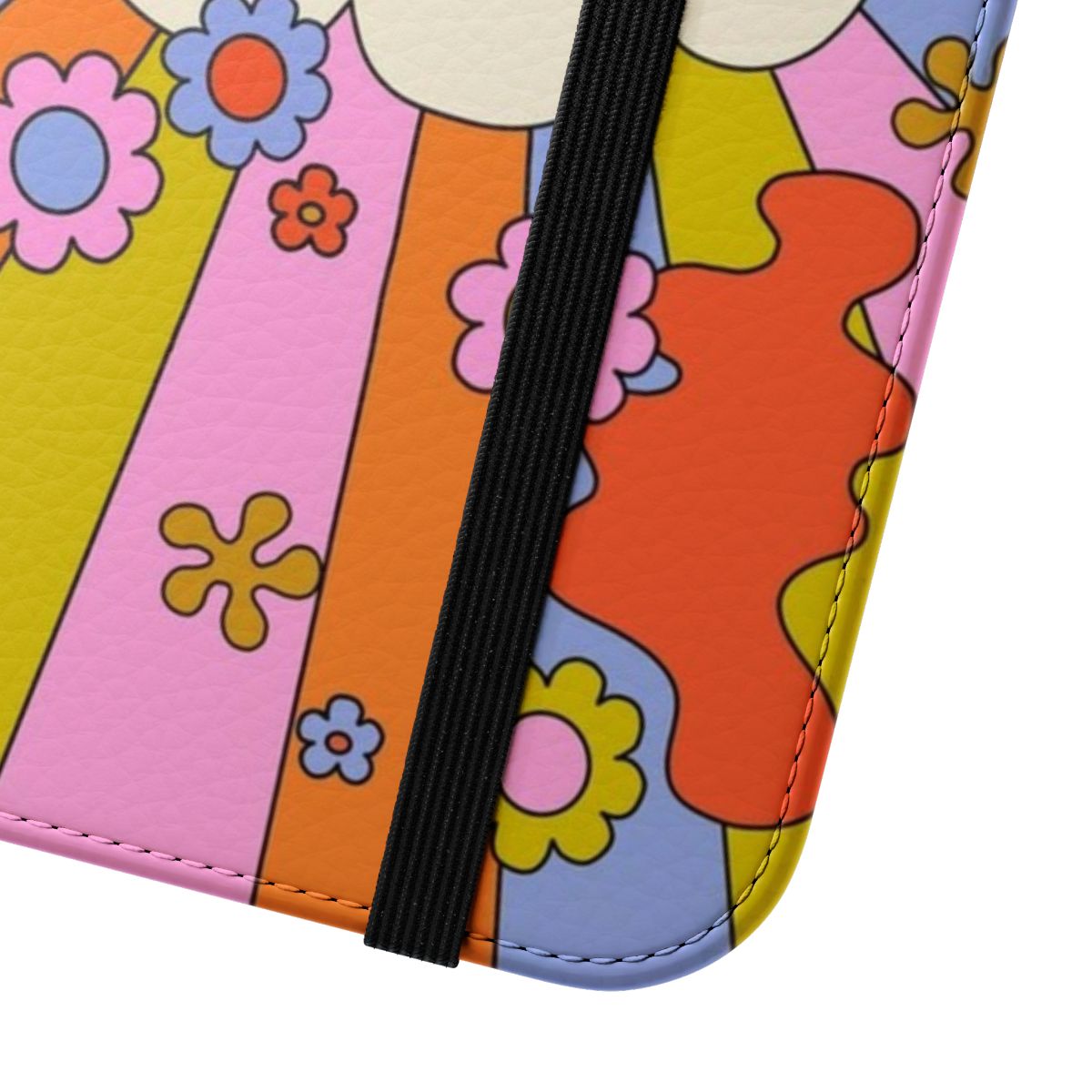 Peach fuzz retro floral phone case with text promoting empathy and kindness - Close Up