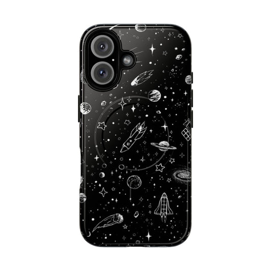 Durable protective phone case with a stylish space-themed design