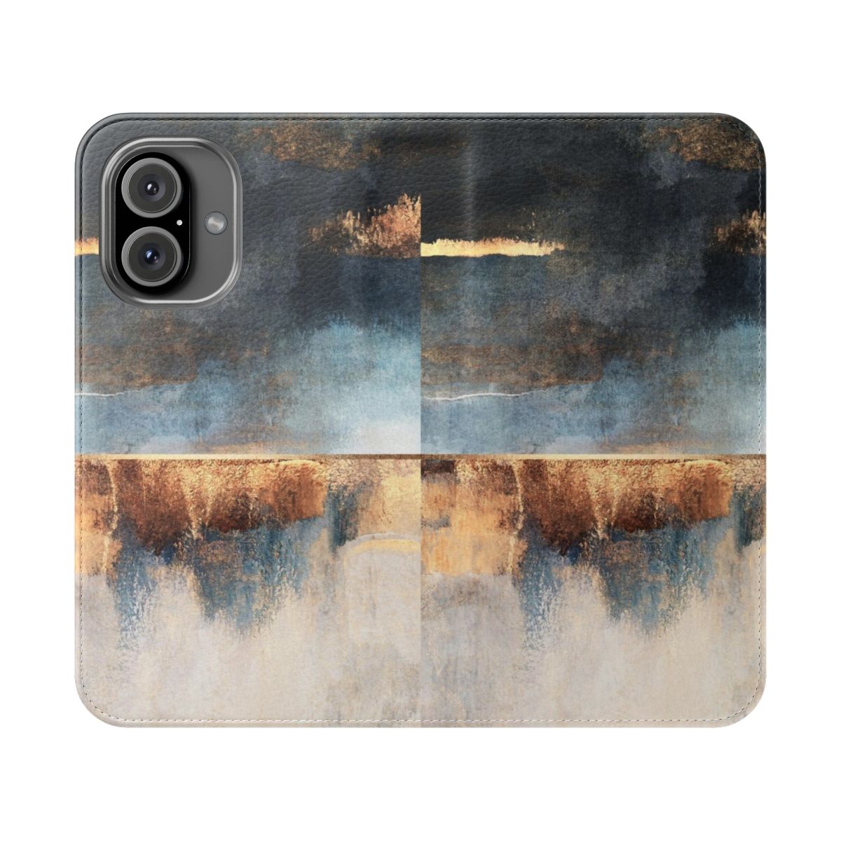 Storm-inspired abstract pattern on a sleek flip cover phone case