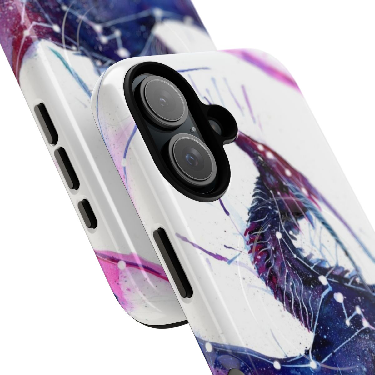 Image of a galaxy-themed phone case with a dragon design - Detail